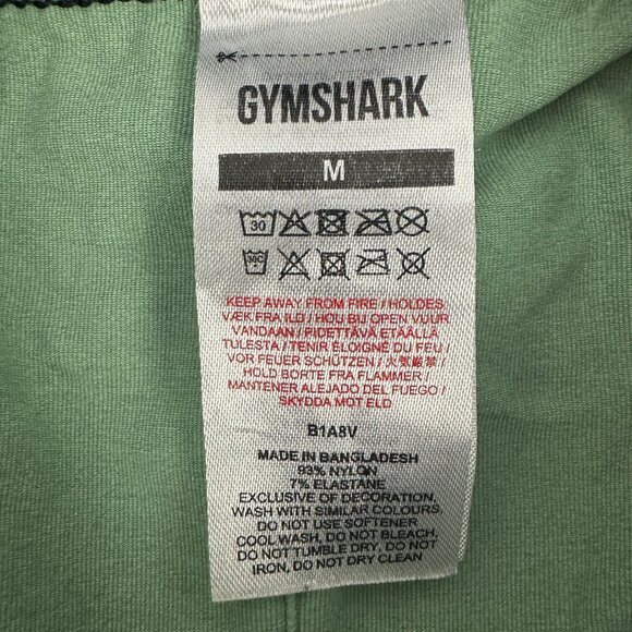 Gymshark Womens Green Graphic Print Compression Leggings Size M Performance Fit - Picture 3 of 4